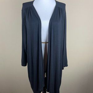 Croft & Barrow 3/4 Sleeve Cardigan Sweater Plus Size 2X Black, Open Waterfall